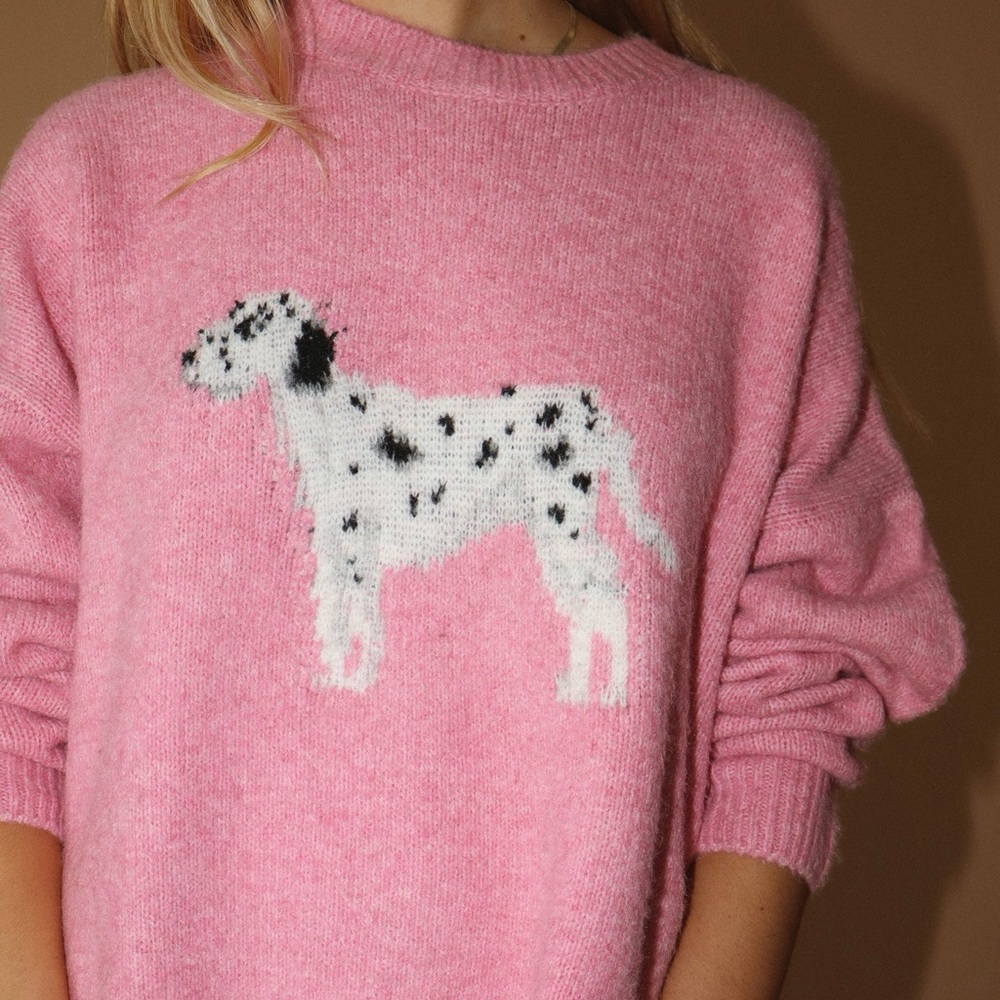 Bailey Rose Pink Dalmatian Sweater S - Picture 2 of 5